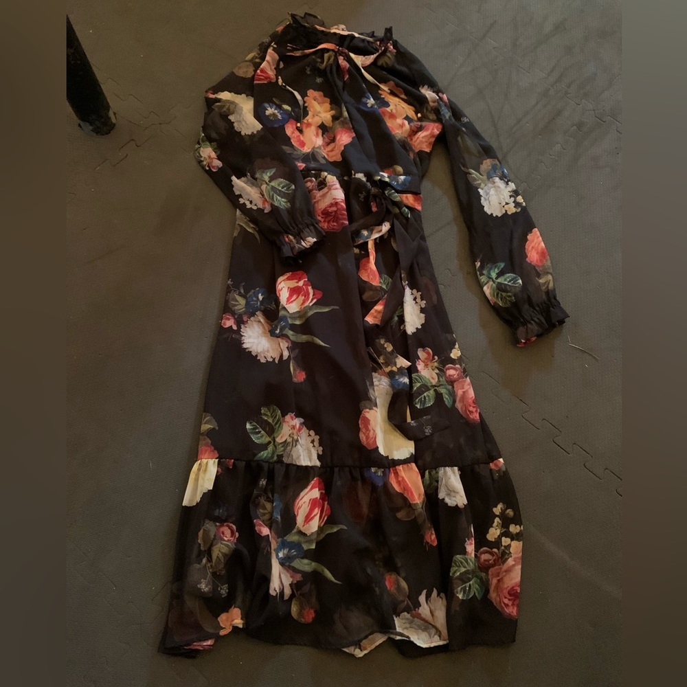 Gibson Latimer MIDI Wrap Front Dress